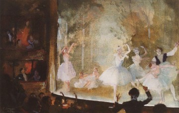 russian ballet champs elysees sylph Konstantin Somov Oil Paintings